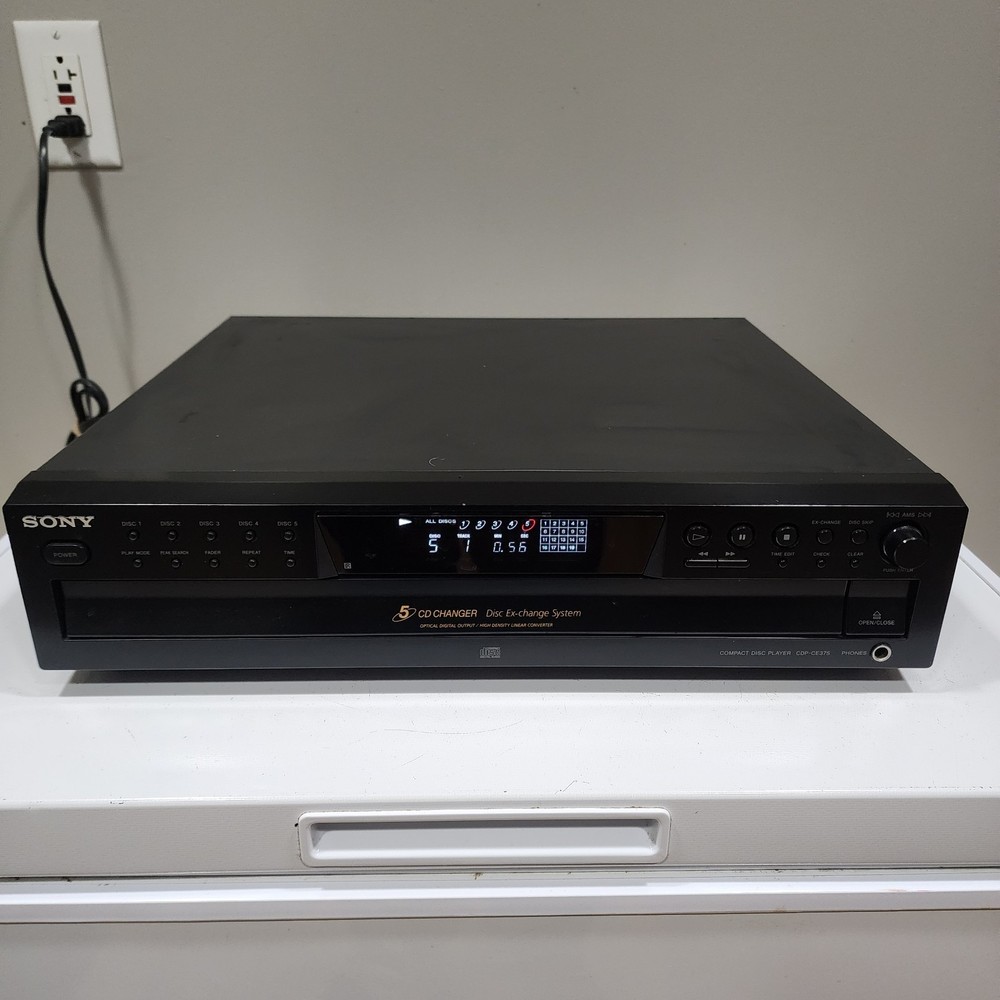 Sony CDP-CE375 5 Disc CD Changer Player No Remote Tested Works