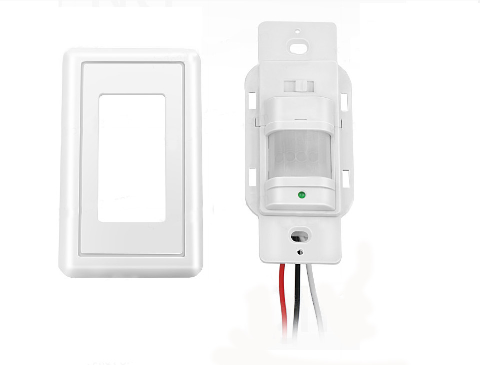 Auto On/Off Sensor Switch Motion Infrared PIR Occupancy Vacancy Wall Light Lamp
