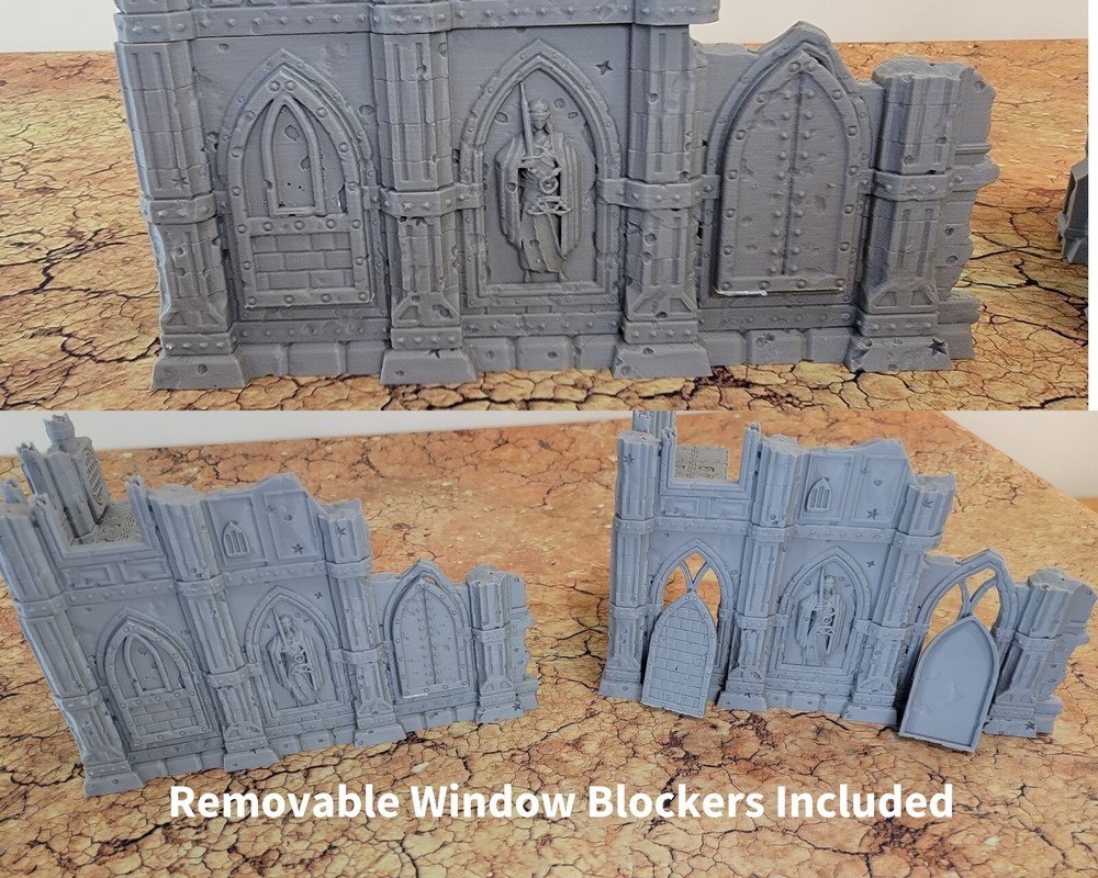 Wargame Terrain SetB 28mm Sci-Fi Tabletop Gothic Building Ruin