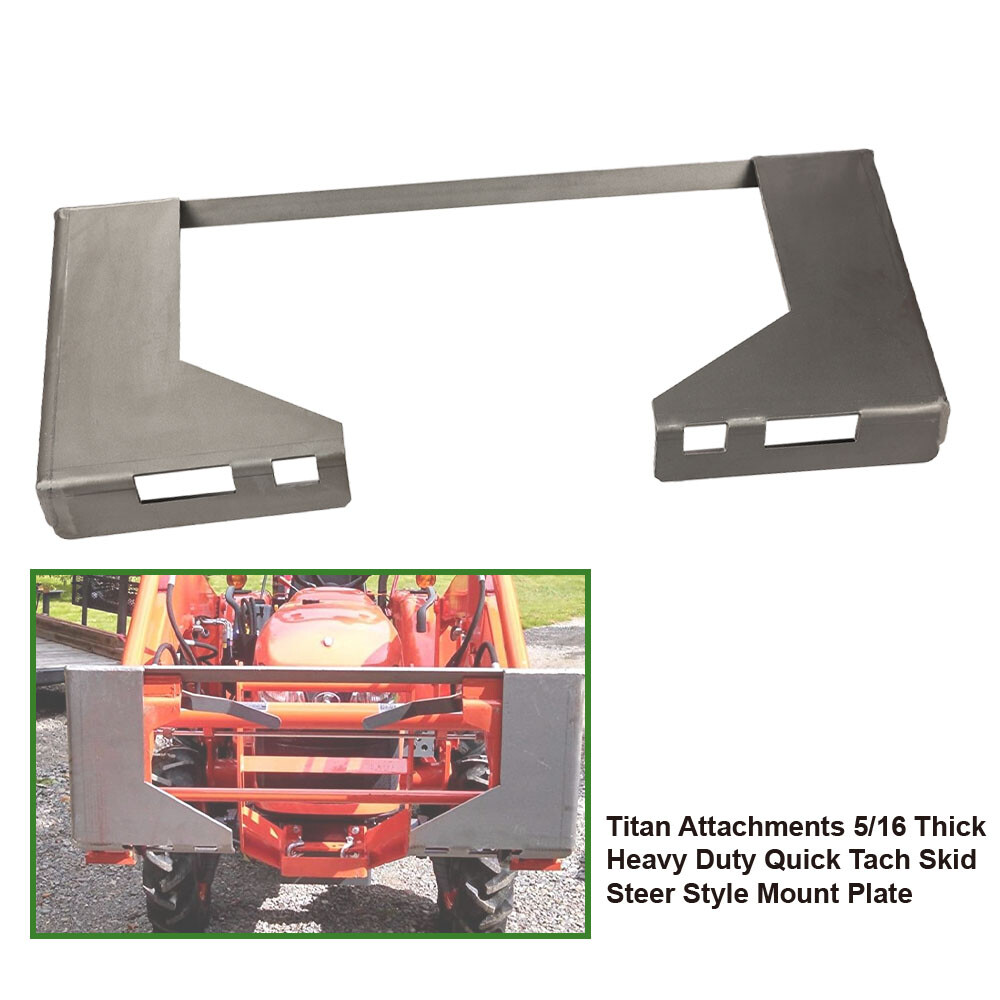 Quick Tach Skid Steer Mount Plate Adapter Loader 5/16" Heavy Duty