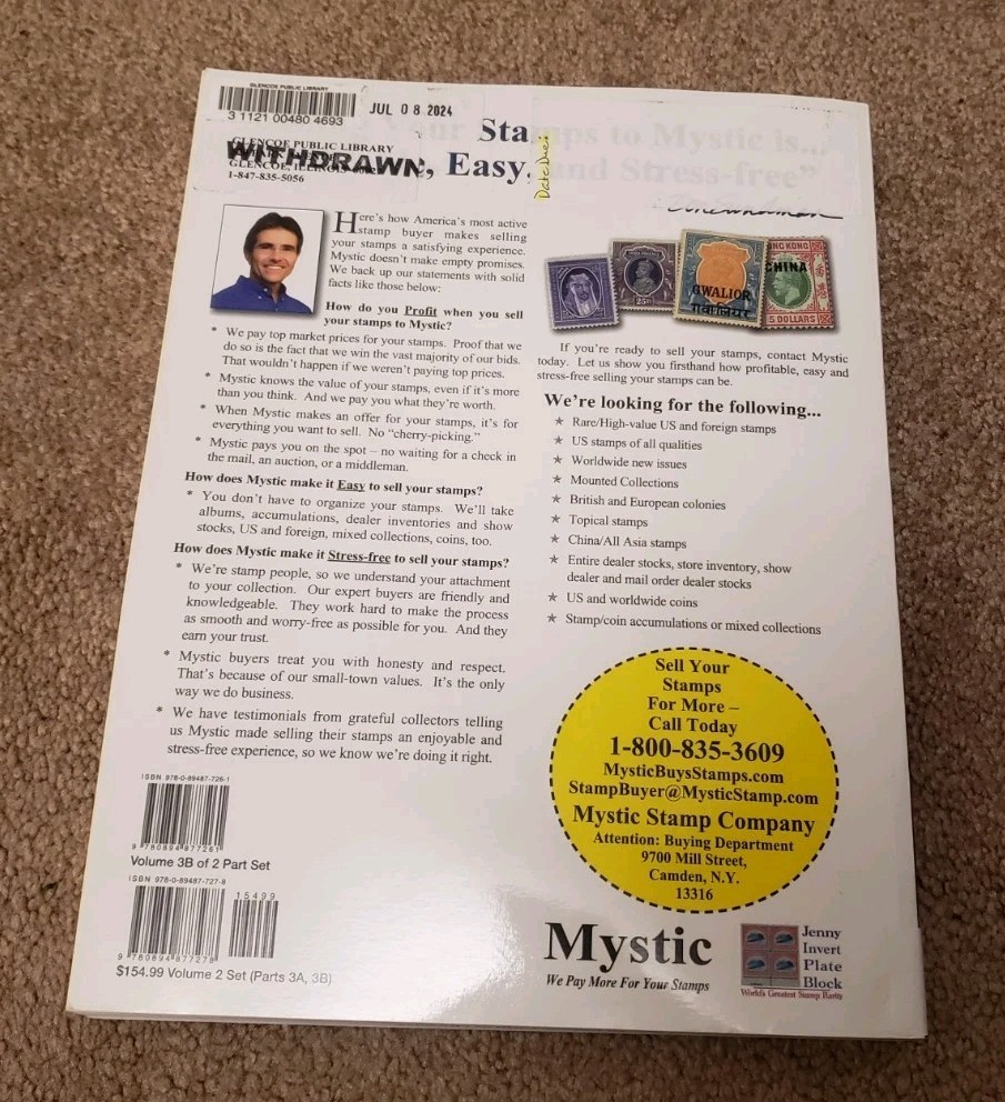 2025 Scott Postage Stamp Catalog...Volumes 3 A & B... Ex Library