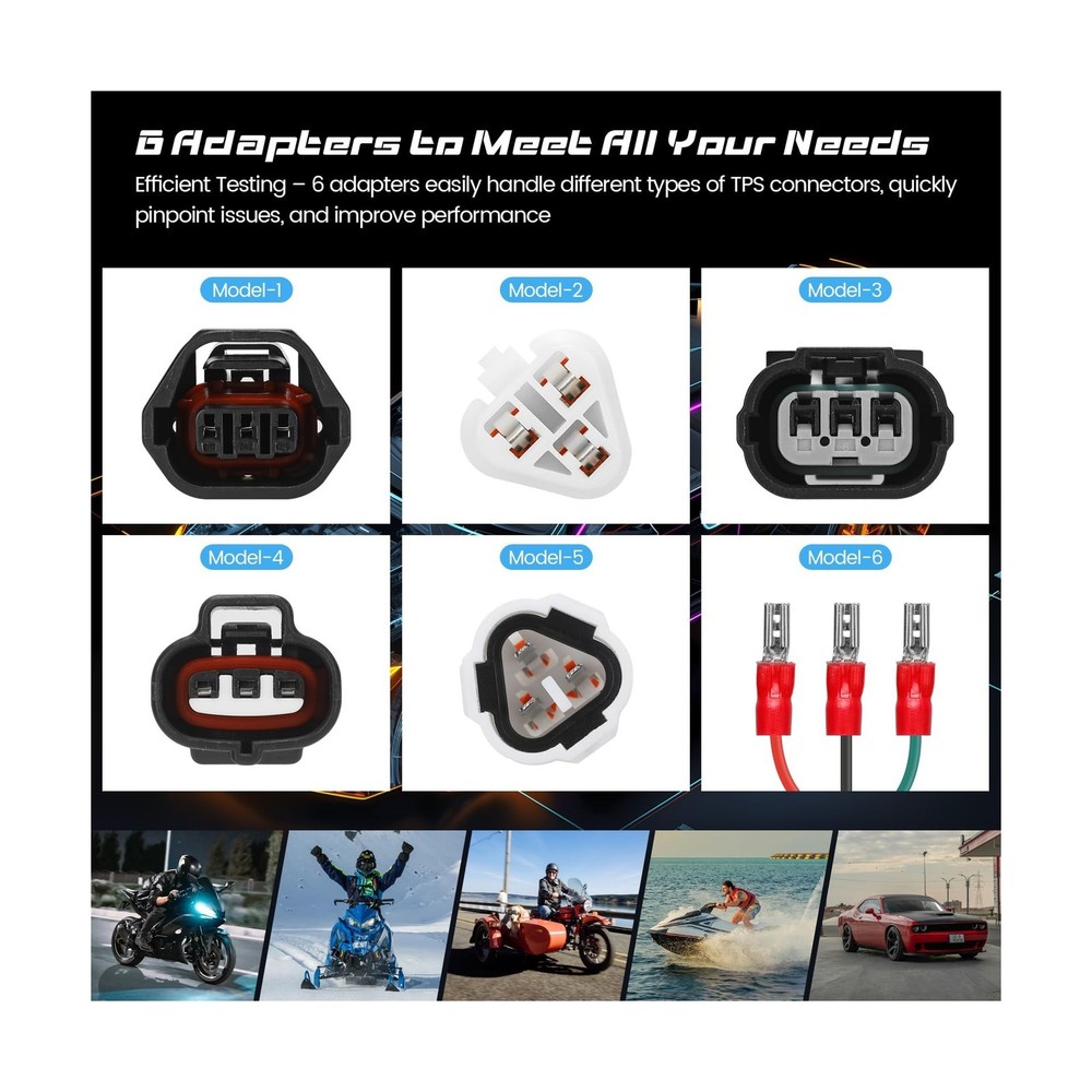 Throttle Position Sensor Adjustment and Testing Tool, Includes All Adapters, ...