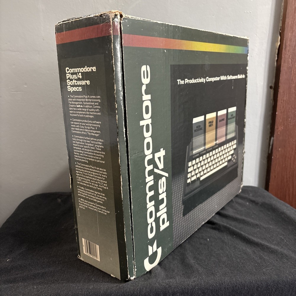 Commodore Plus/4 with Box, Accessories, Manuals 3TL Not Working
