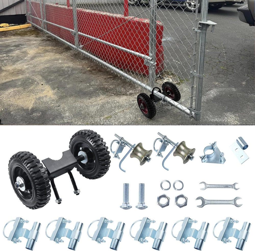 6" Wheels Rolling Gate Hardware Kit for Chain Link Gate Sliding Gate Hardware US