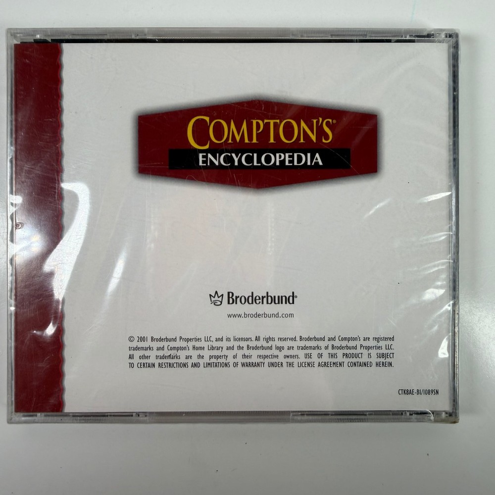 Broderbund Compton's Encyclopedia 2000 Program Disc Software CD-ROM Sealed