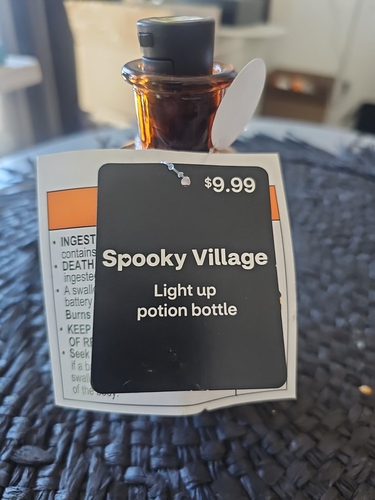 Spooky Village Light Up Potion Bottle