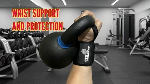 Wrist Wraps - 18-Inch Premium Support Wraps with Thumb Loop for Blue