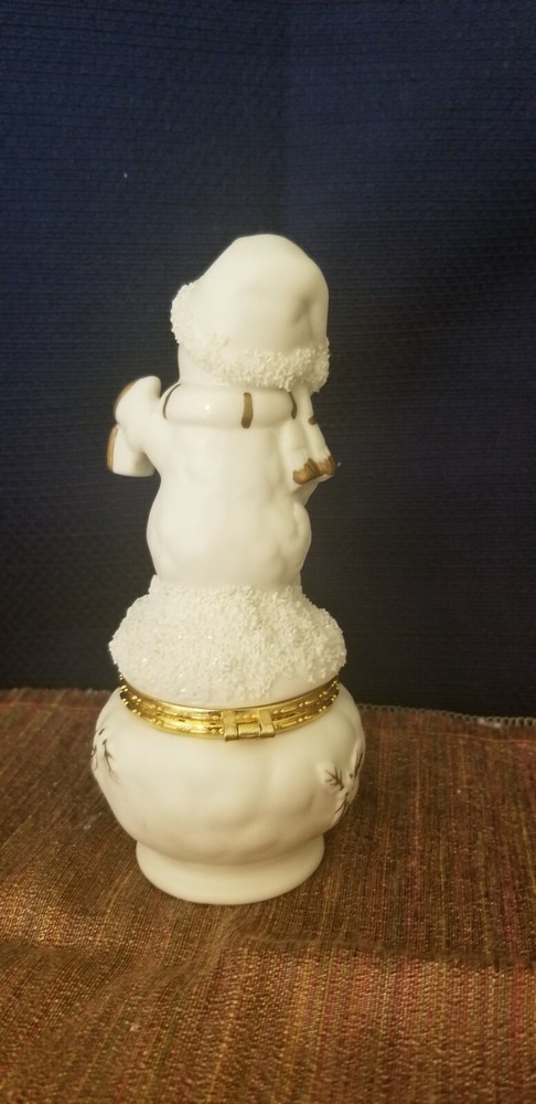 International Bazaar - Ceramic Snowman Keepsake Box