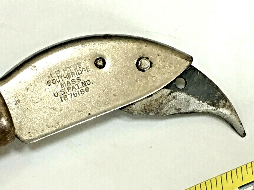 VINTAGE I.P.Hyde Leather Cutting Knife
