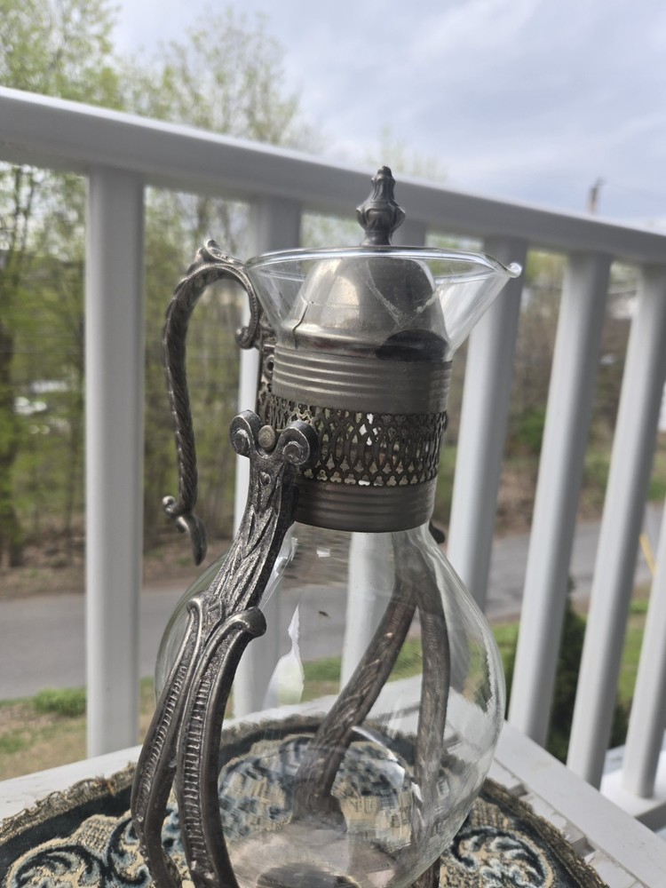 Vintage Coffee or Tea Carafe with a Warming stand Swings