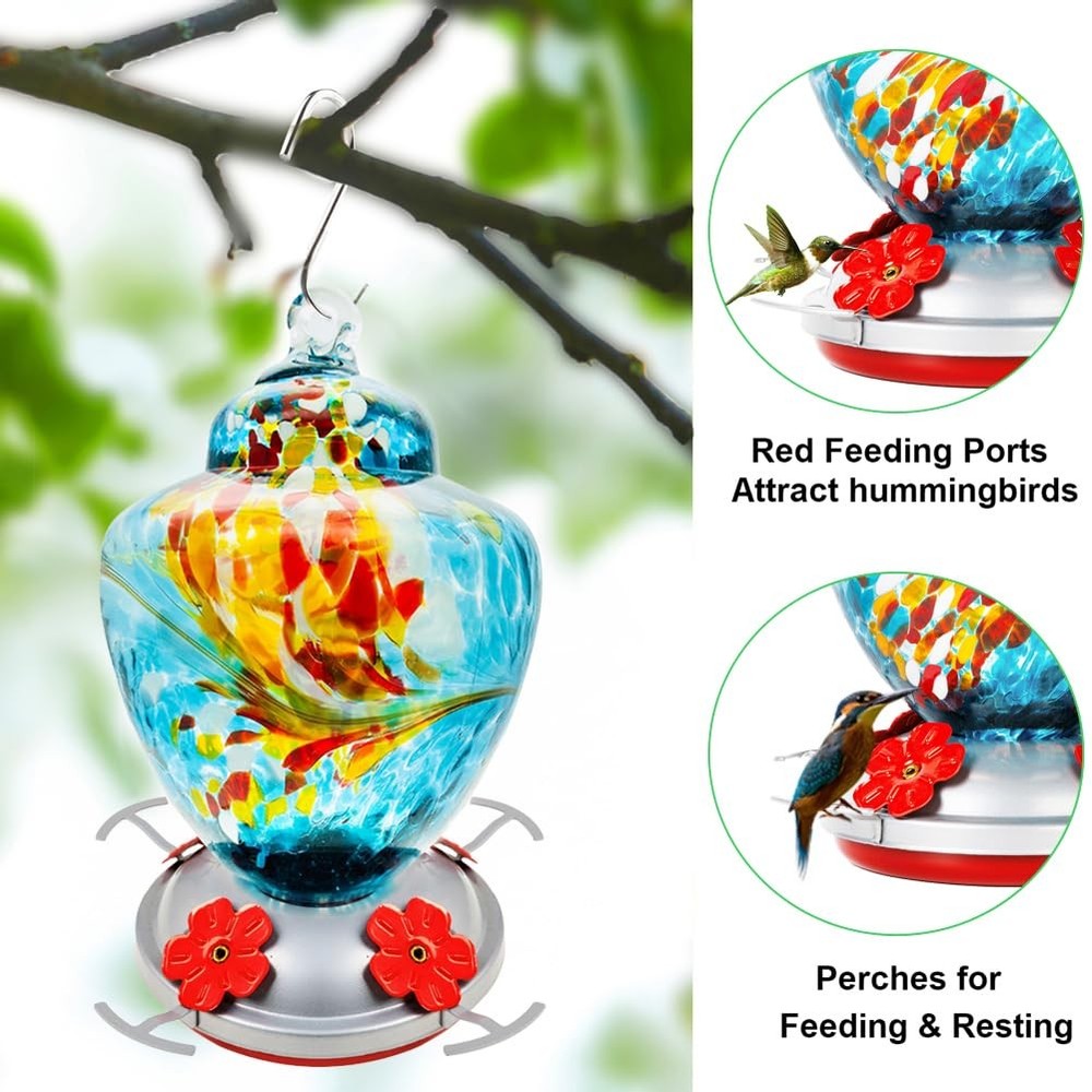 Hummingbird Feeder Base Replacement Parts Set Includes red