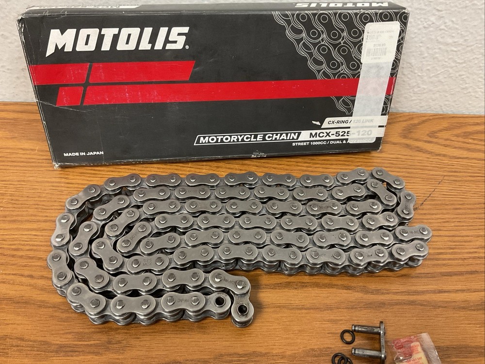 Motolis 525 MCX-Ring Chain 120 Links Includes Master Link