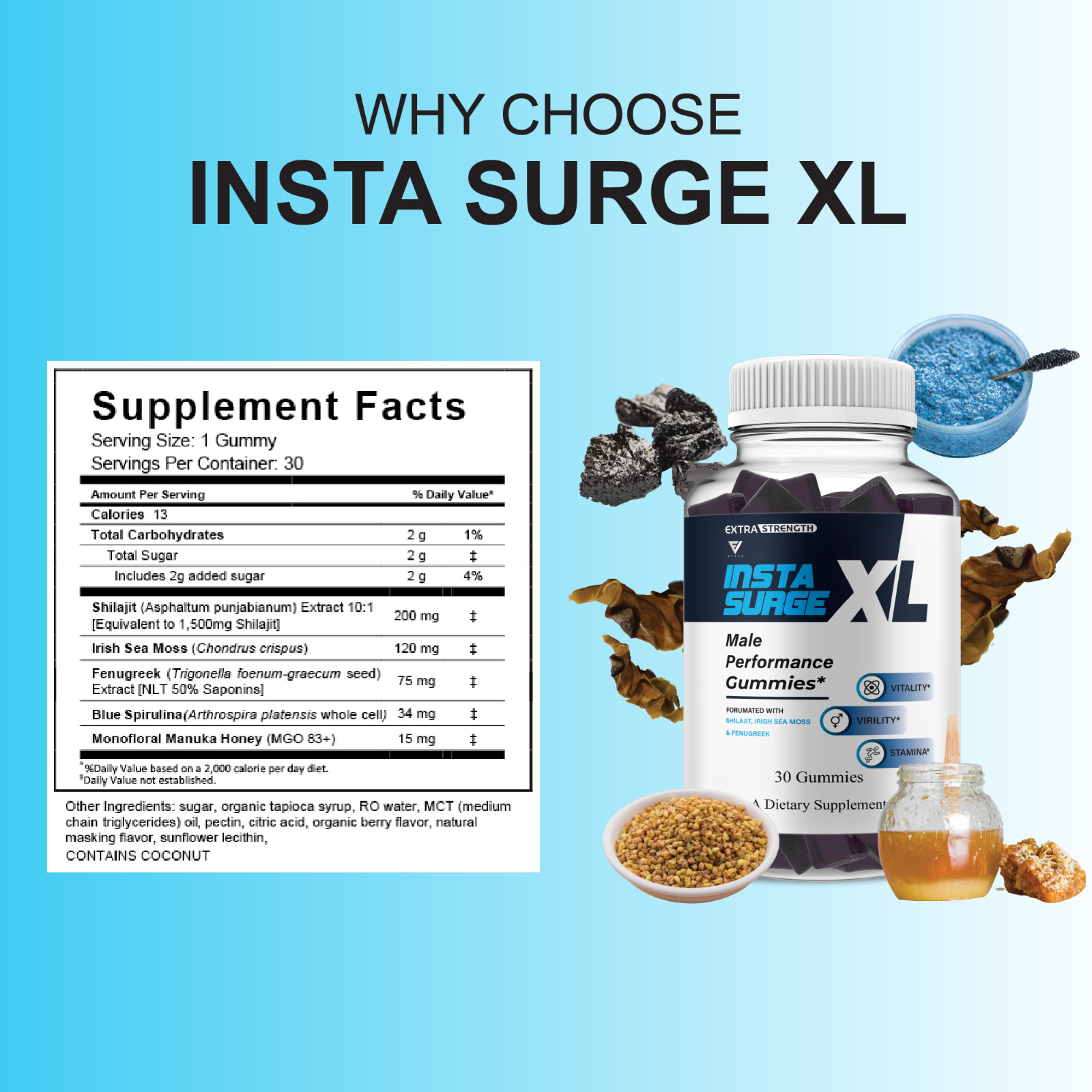 Insta Surge XL Performance, InstaSurgeXL Advanced Formula (30 gummies)