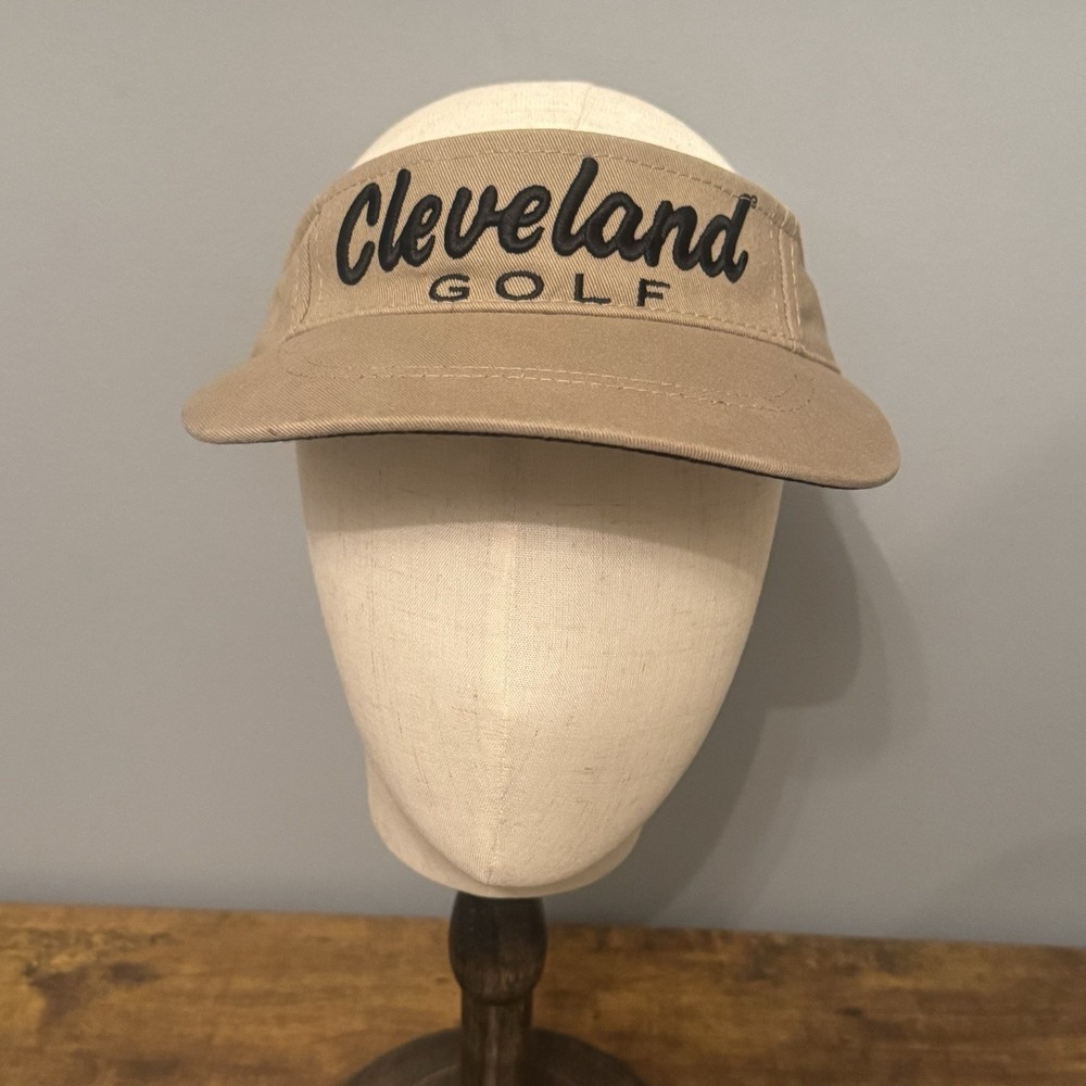 Cleveland Golf Tan Logo Visor Adjustable Strapback Embroidered