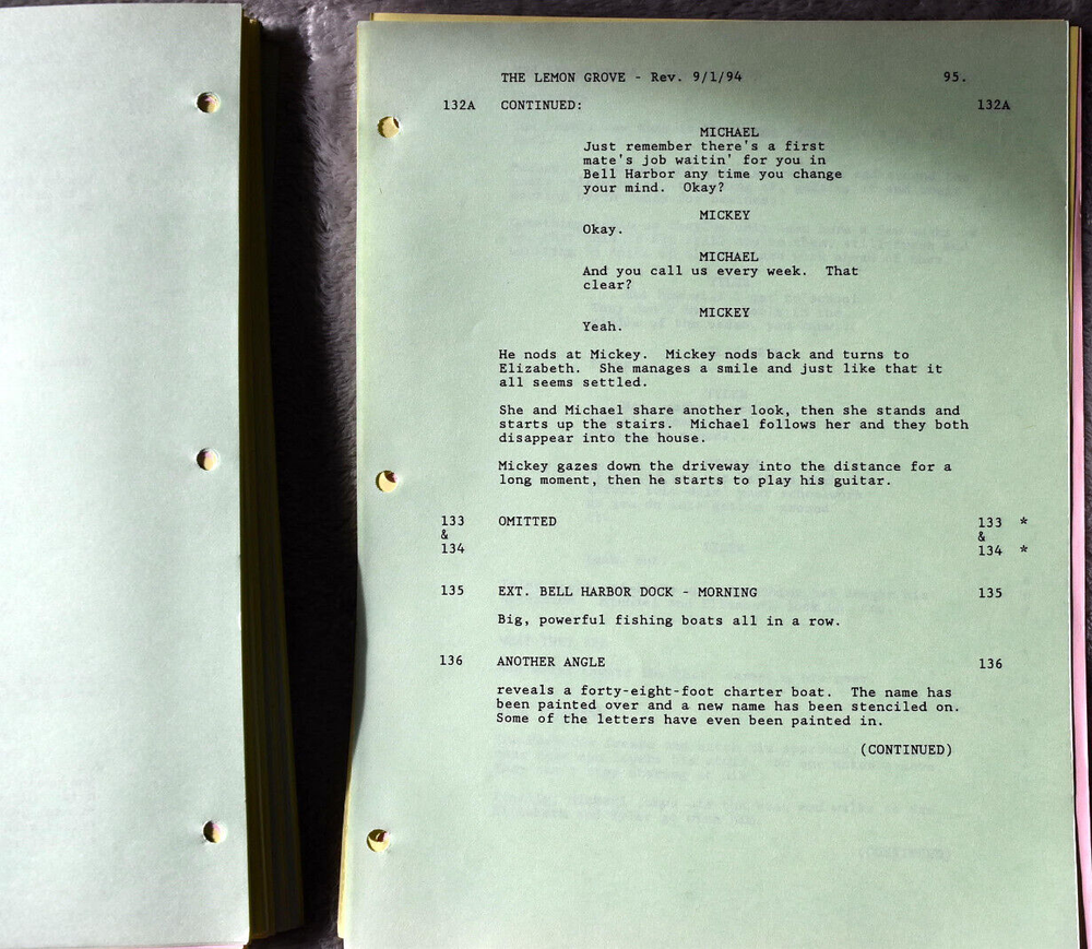 1994 The Lemon Grove Original Screenplay Shooting Script
