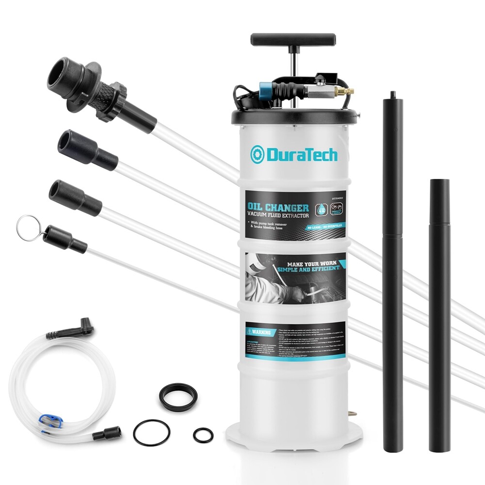 DURATECH 6.5L Oil Extractor Pump Pneumatic/Manual Oil Change Fluid Extractor USA