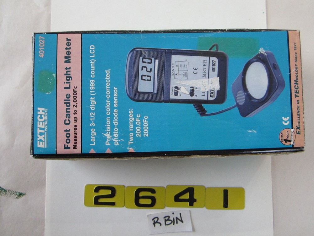 EXTECH 401027 FOOT CANDLE LIGHT METER