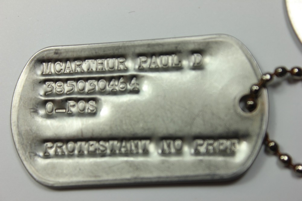 World War II US Army Soldiers Dog Tags Separate SMALL Beaded Chains