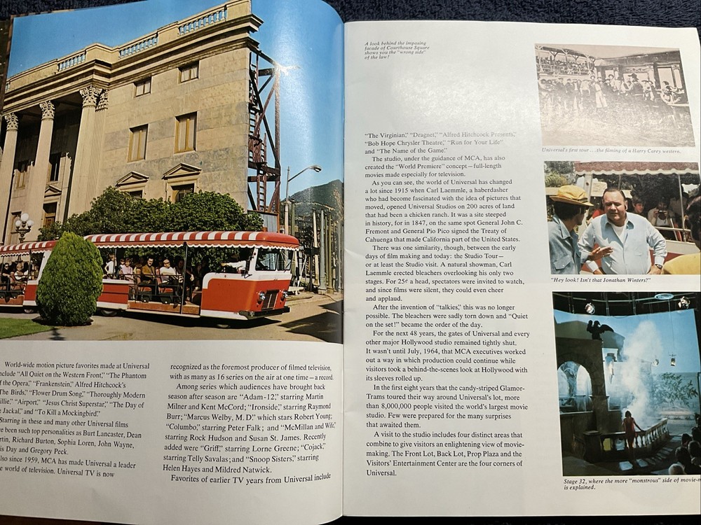 1973 Inside Universal Studios Souvenir Guide Book