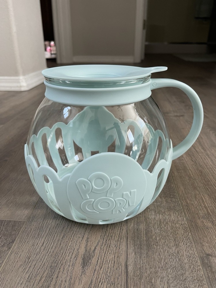 Ecolution Micro-Pop Popcorn Popper 3QT Light Blue Microwave Maker NEW