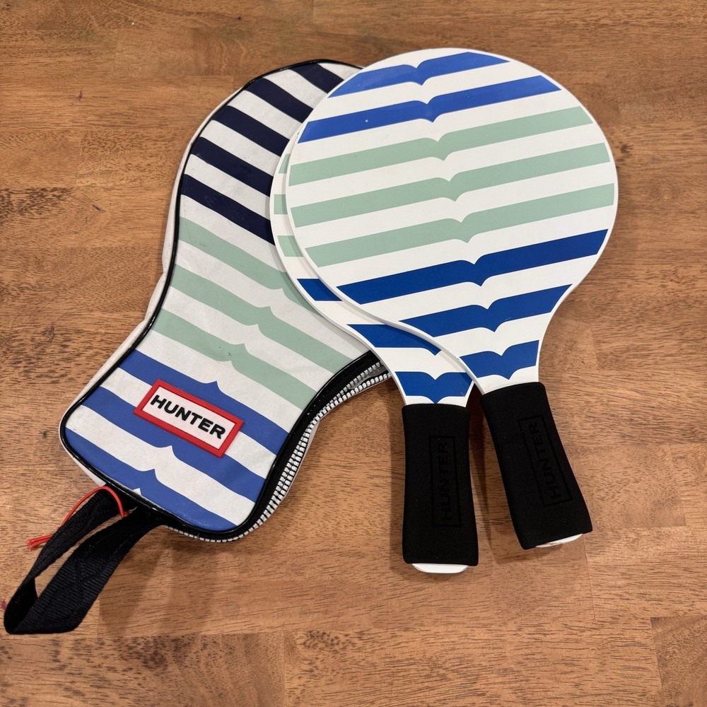 Hunter Striped Paddle Set Reversible Stripes and Carrying Case