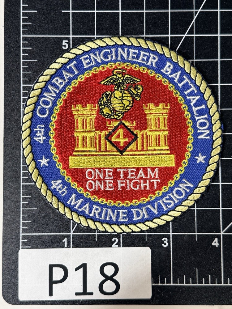 Original VTG USMC 4th Combat Engineer Battalion (4th CEB) Military Patch
