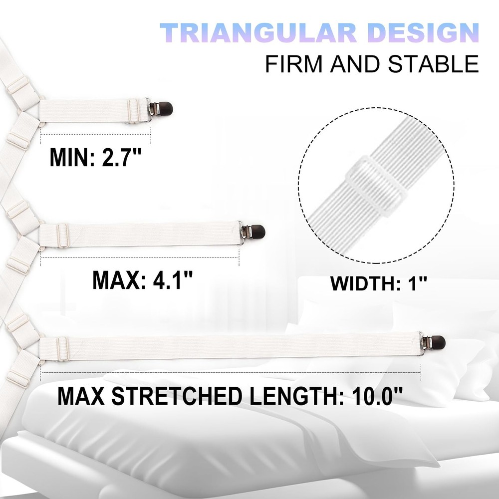 Bed Sheet Straps Fitted Sheet Straps Sheet Clips Sheet Straps Sheet Holders K...
