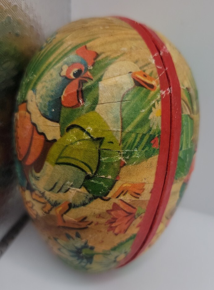 West German Easter Egg Candy Container 3" Vintage.