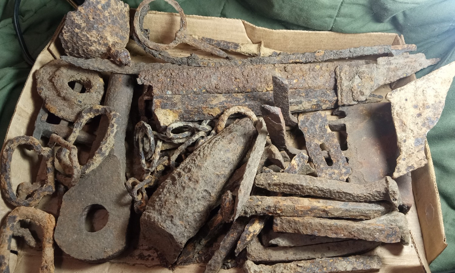 Dug civil war 30 lbs lot of Iron relics from Fort Backcreek Hedgesville WV relic