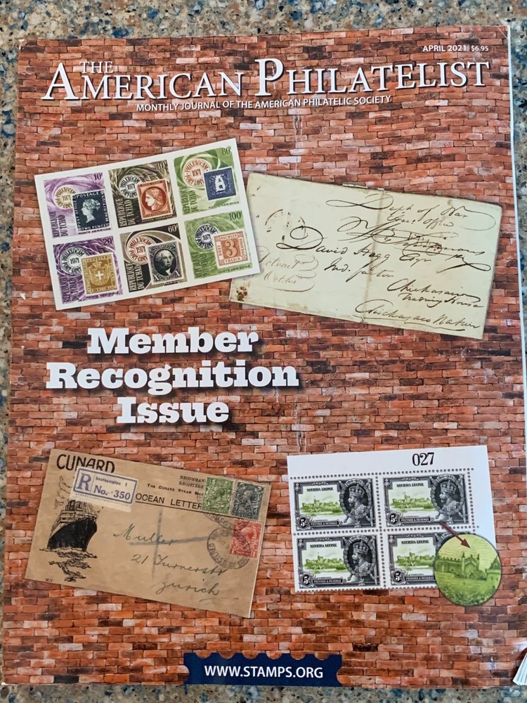 American Philatelist Magazine  2021,  April