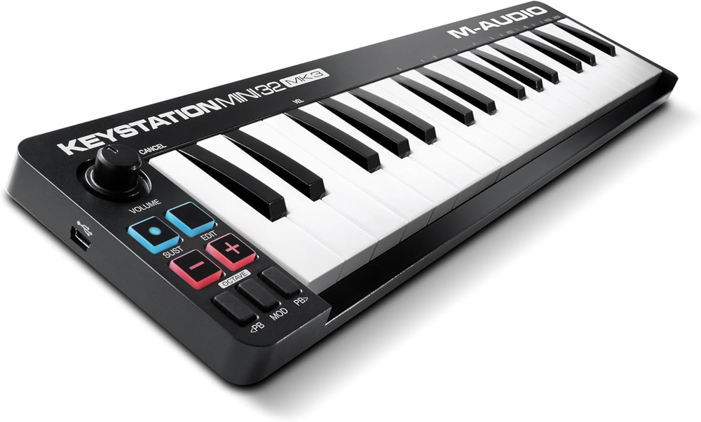 M-AUDIO Keystation Mini 32 MK3 – USB MIDI Keyboard Controller w/ Software