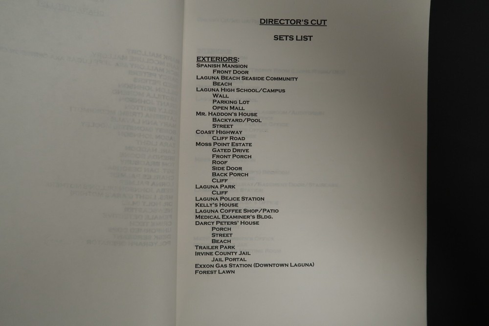 Dead Above Ground Screenplay Original TV Script Stephen J. Cannell Studios 2000