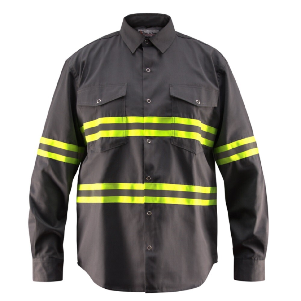 Premium Hi Vis Reflective Safety Work Shirt, Full Sleeve
