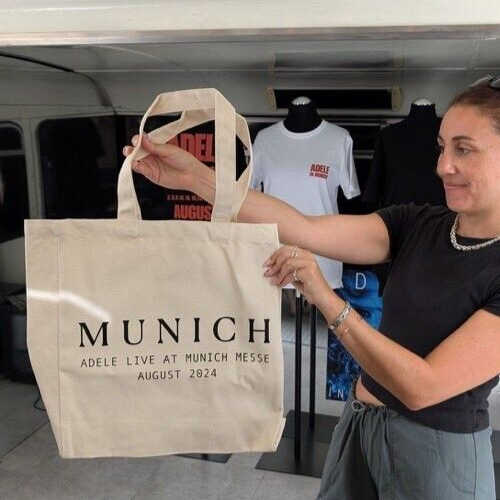 ADELE LIVE IN MUNICH GERMANY 2024 OFFICIAL TOTE BAG MERCH BUS EXCLUSIVE NEW!