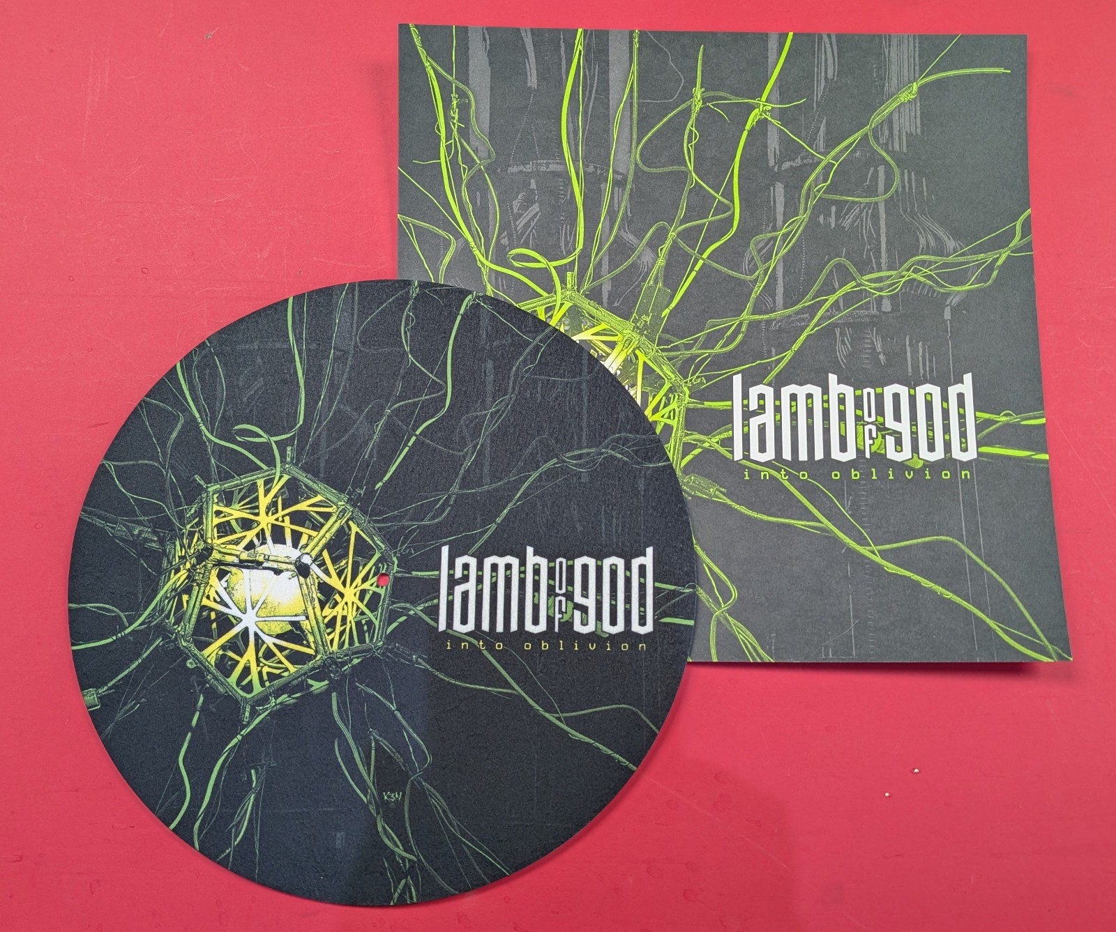 Lamb Of God Into Oblivion 12x12 Promo Poster Flat Listening Party Slipmat & more