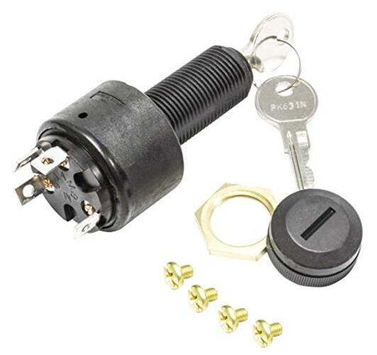 MP41040 Ignition Switch with Black Knurled Plastic & Rubber Cap