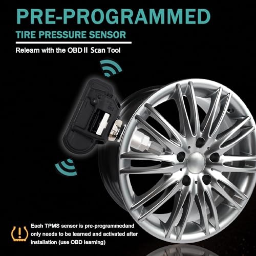 TPMS Tire Pressure Sensors 433MHz Programmed TPMS Sensor Compatible with