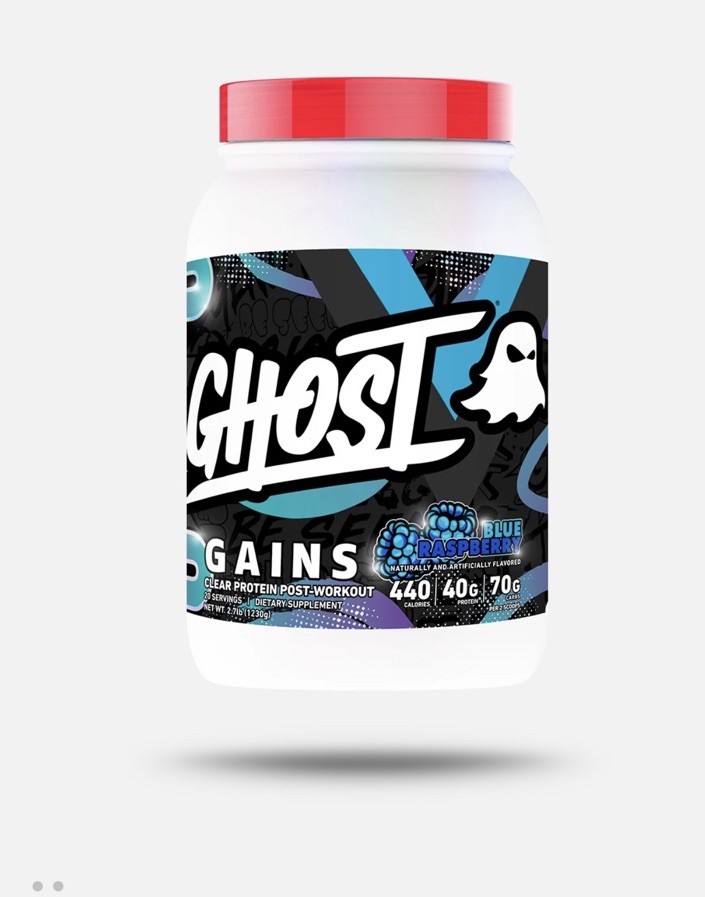 GHOST Clear Whey Protein Gains Isolate 40 Grams Blue Raspberry