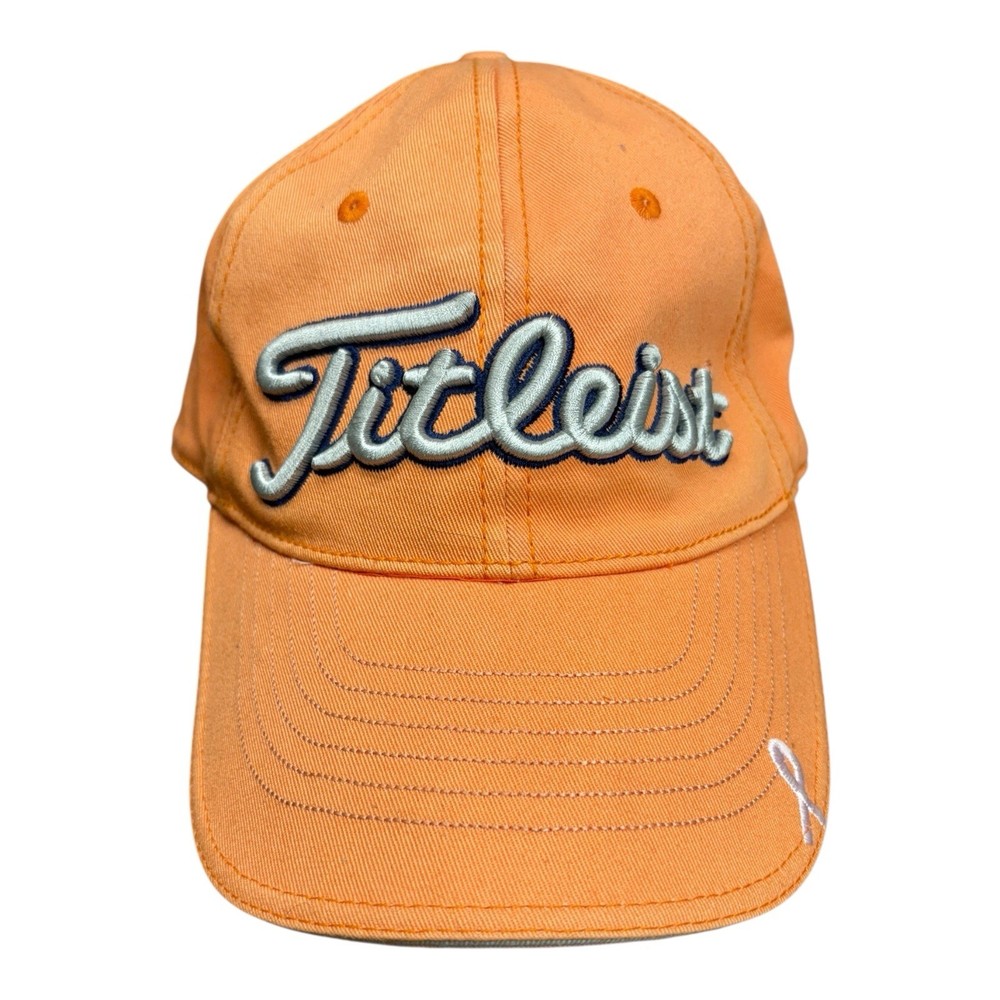 Titleist  Golf Hat Orange Cap Adjustable StrapBack Cap PGA
