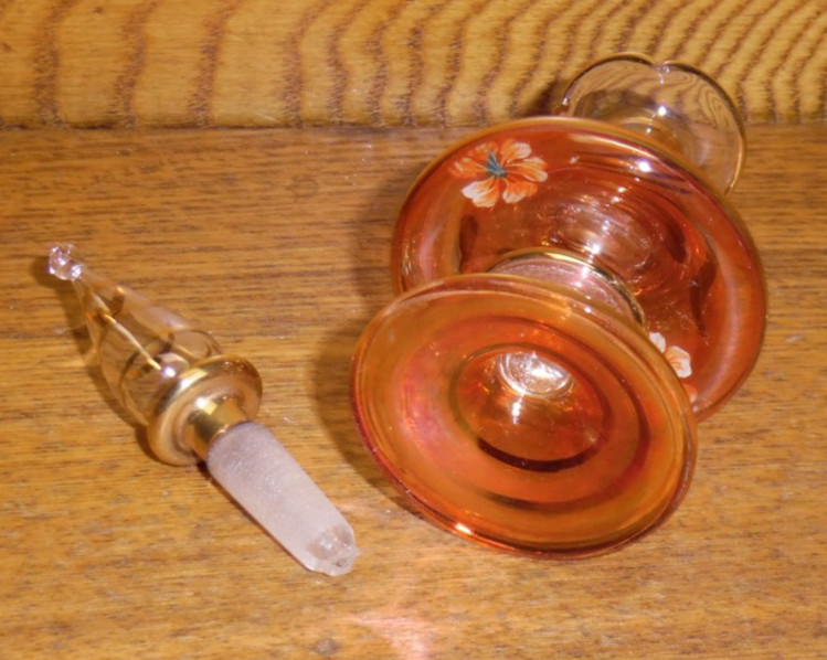 Egyptian Crystal Perfume Bottle - 4 3/4"