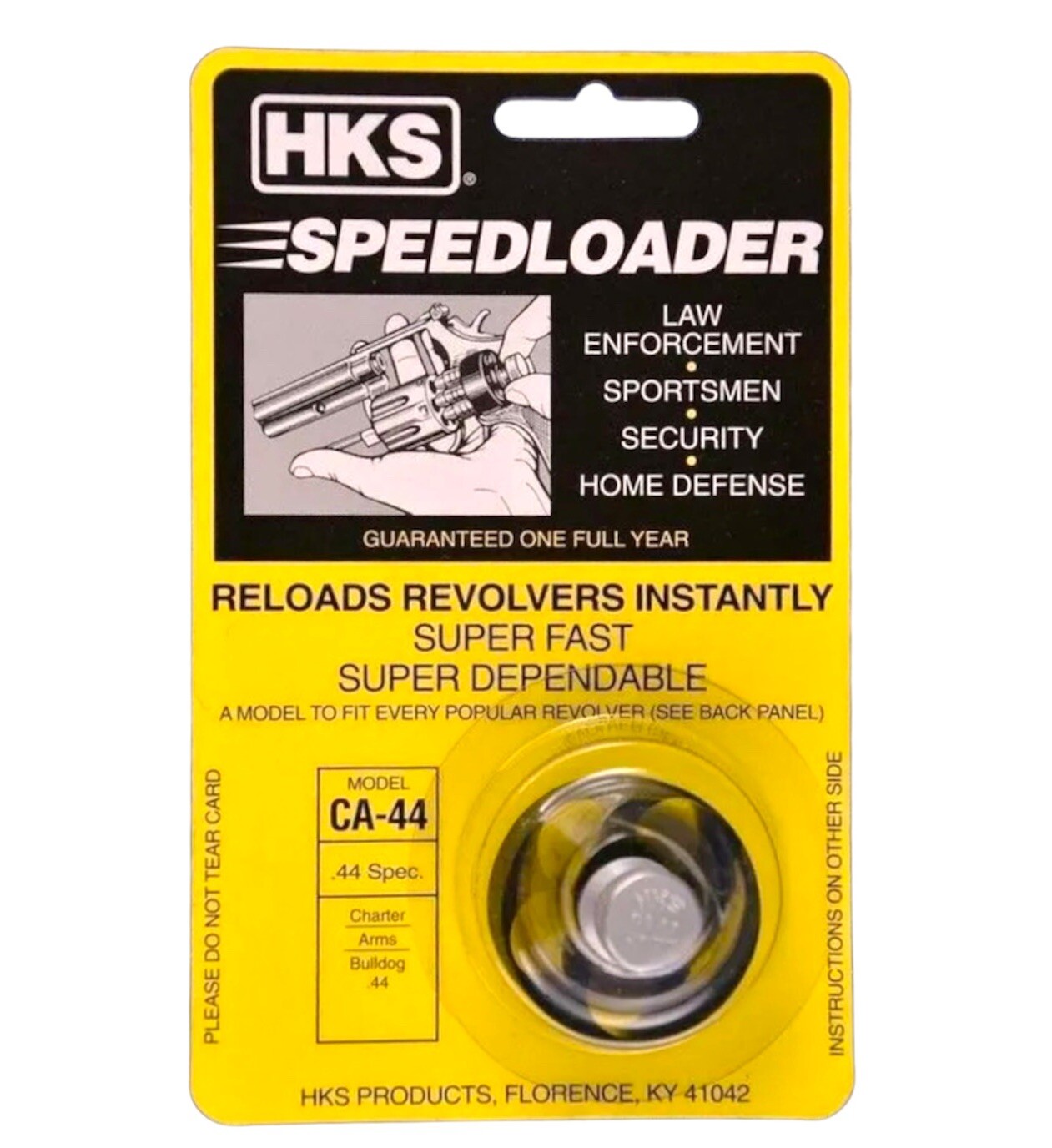 HKS, Speedloader, 44 Special, Charter Arms, Taurus, S&W 696, Rossi, Black CA-44