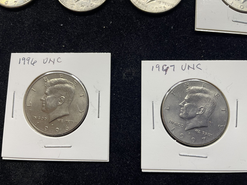 Kennedy half dollar lot / 11 different dates