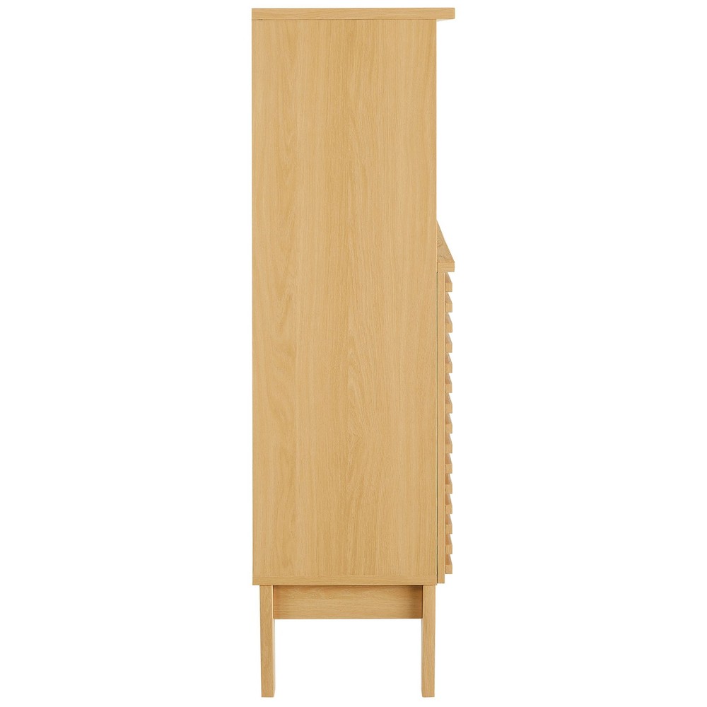 Render Freestanding Bathroom Storage Cabinet in Oak