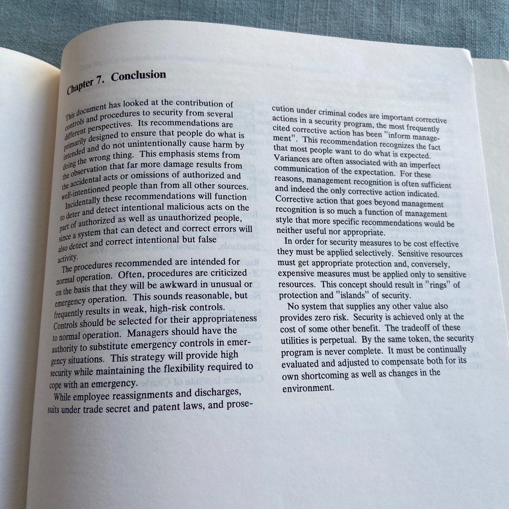 Vintage IBM Data Security Controls Procedures DP Installations 1977 2nd Ed. PC