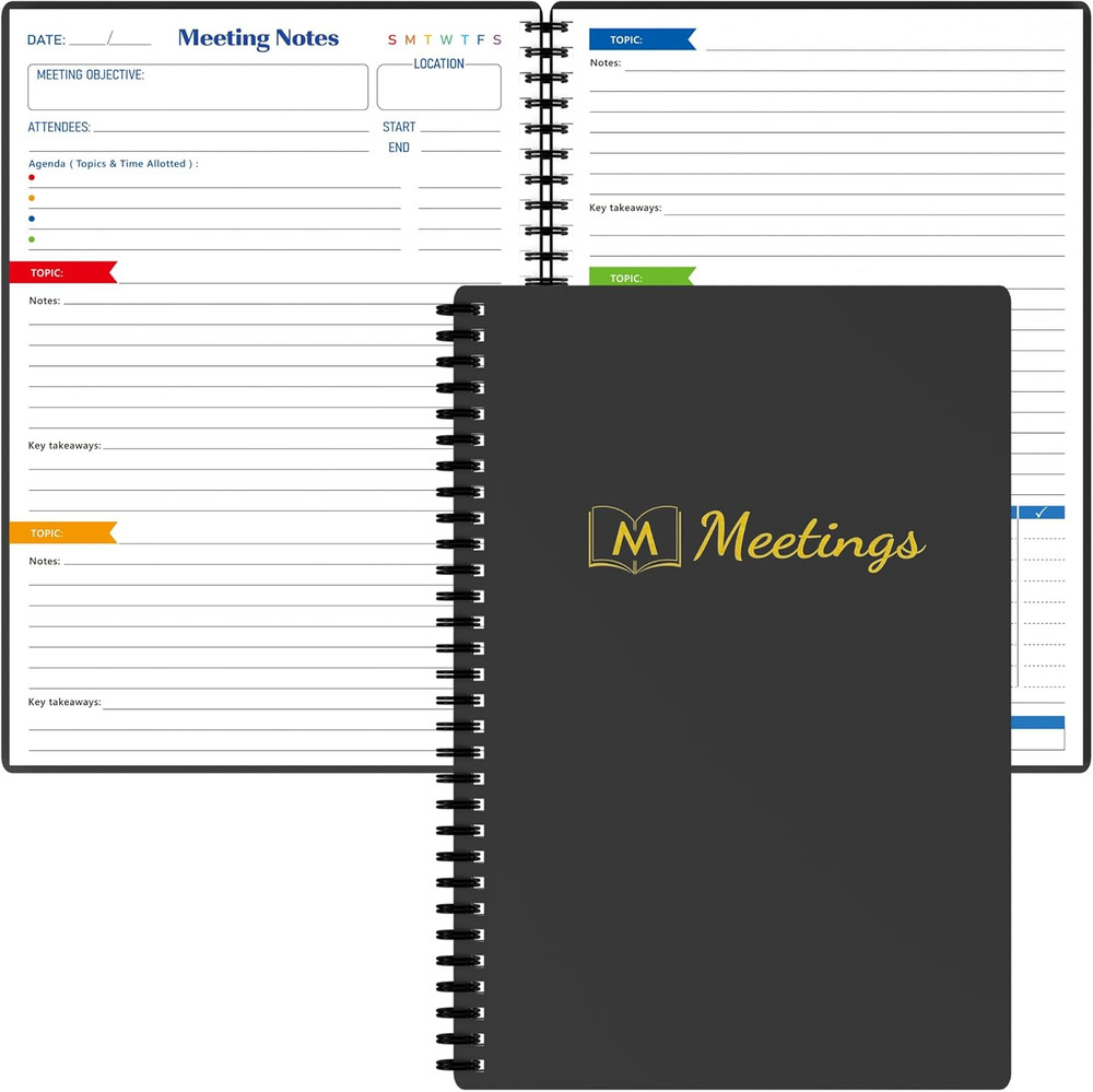 Meeting Notebook for Work with Action Items, Project Planner Notebook for Note T
