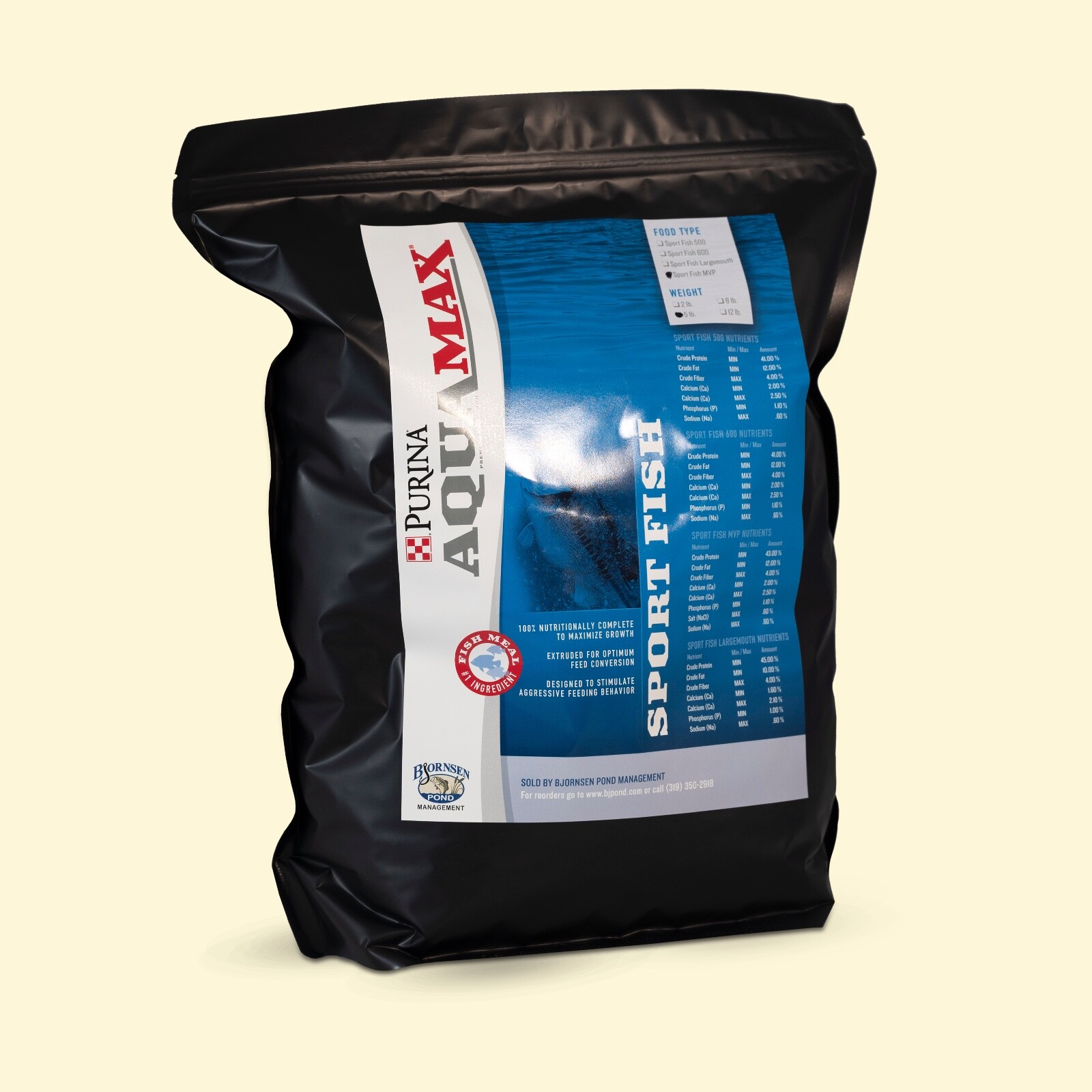 Purina Aquamax Sport Fish MVP Fish Food - 5 lb -- Bjornsen Pond Management
