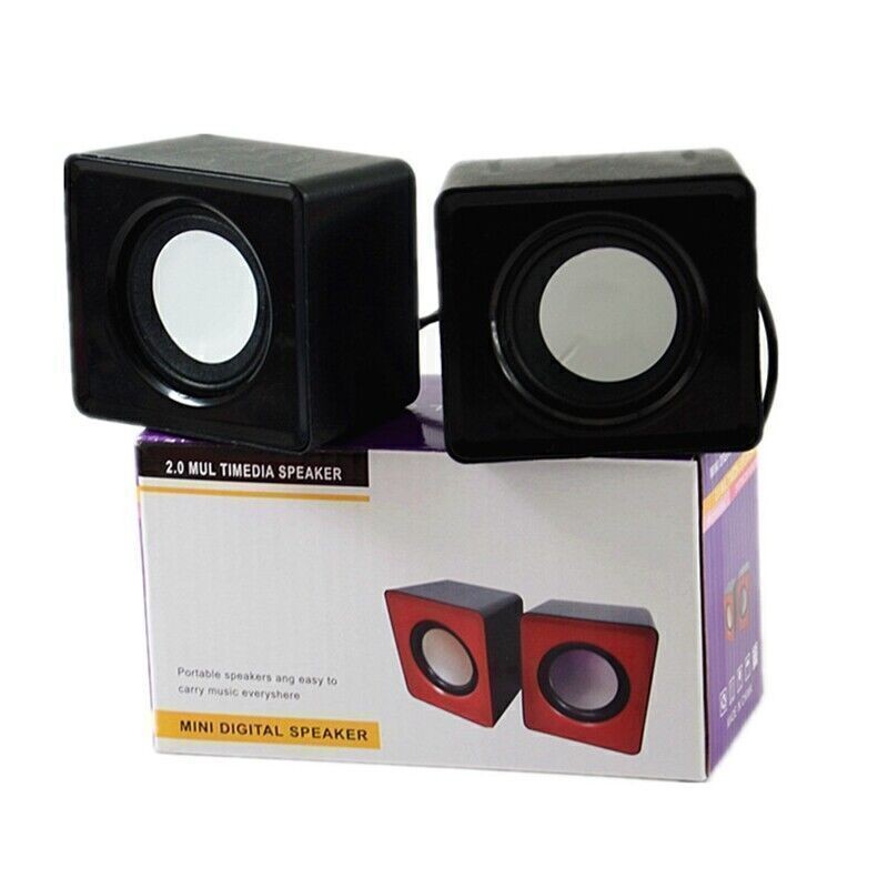 3.5mm Jack USB Wired Computer Speaker Stereo For PC Laptop Notebook Desktop FFpR