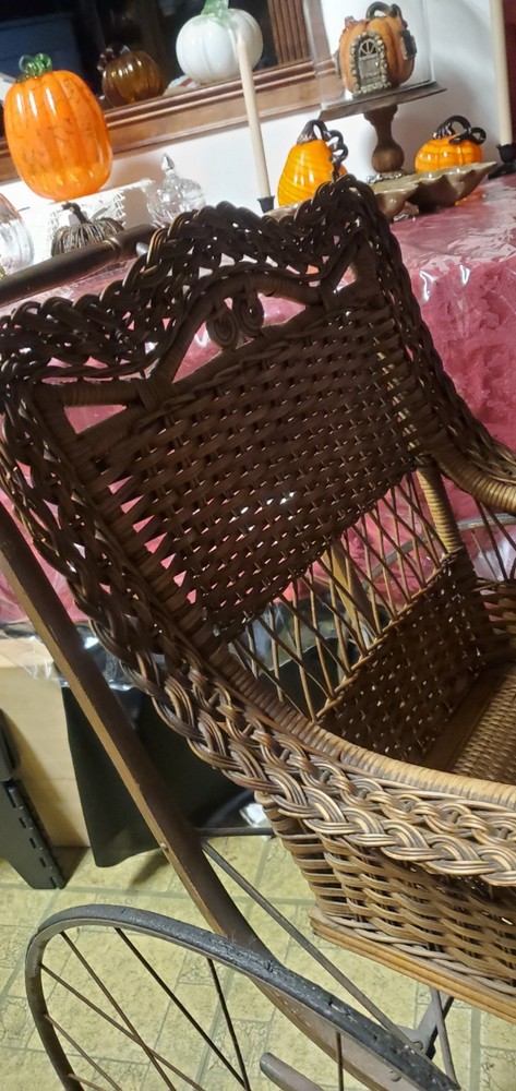 Wicker Baby Stroller 1885