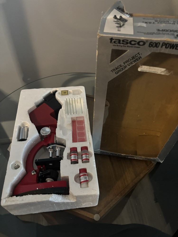 vintage tasco microscope Kit 600 Power Microscope