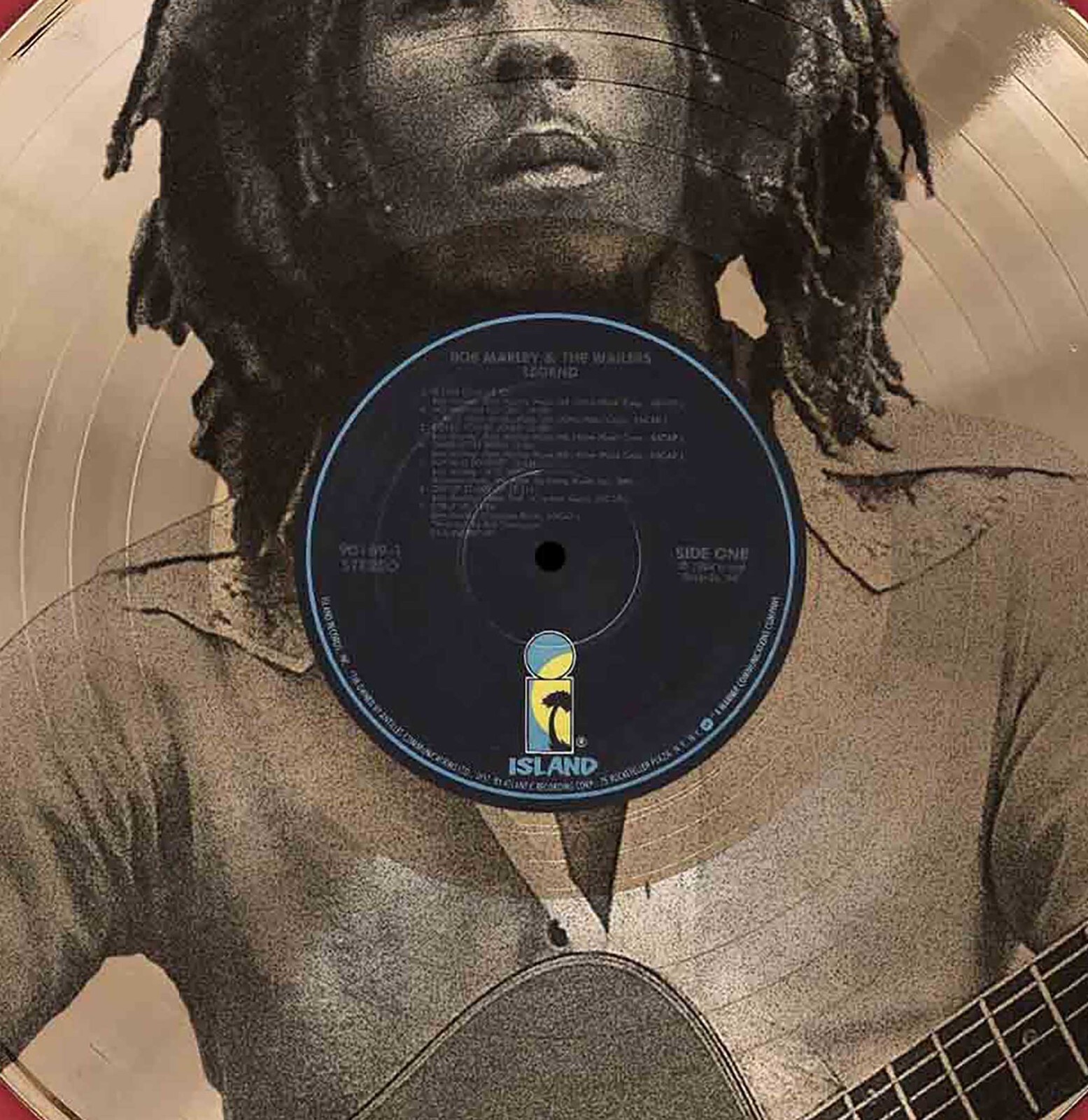 Bob Marley Legend Framed Gold Etched LP Shadowbox